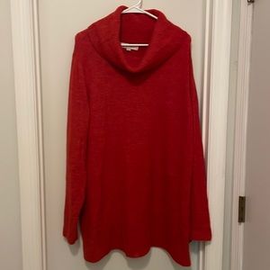 Loft gorgeous orange cowl neck sweater